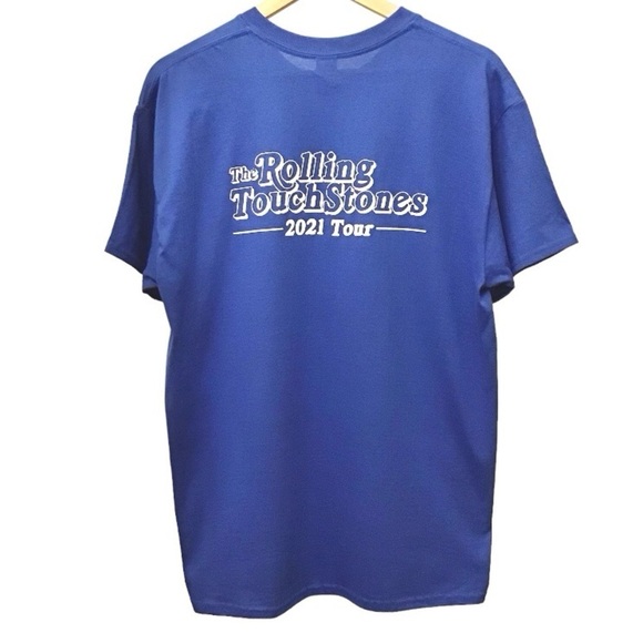 Rolling Stones T Shirt Size Large Men’s 2021 Concert Tour Tee Unisex Blue - Picture 5 of 8